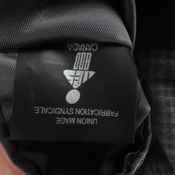 Peter Millar Jacket Mens 48R Gray Wool Gingham Plaid 2 Button Notch Double Vent - Picture 15 of 15